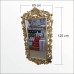 Altın Rustik Desenli Oymalı İşlemeli Çerçeveli 65x125cm Boy Banyo Salon Antre Koridor Duvar Aynası
