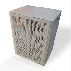 Büyük Sağlam Renkli Beyaz Çift Bölmeli Kapaklı Delikli Hava Alan Demonte Kirli Çamaşır Sepeti Kutusu