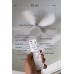 Büyük 30w Led Işıklı 52cm Direk Duya Kolay Montajlı Uzaktan Kumandalı Sinek Kovucu Tavan Pervanesi Vantilatörü Aspiratörü