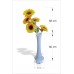 En Kaliteli Nefis Uzun Beyaz Geniş Tabanlı Filayağı Vazolu Büyük 5li Yapay Sarı Günebakan Ayçiçeği