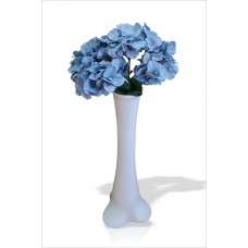 Uzun Eşsiz Nefis 60 cm Sert Plastik Dengeli Devrilmez İnce Vazo 50 cm Büyük Mavi Ortanca Yapay Çiçek