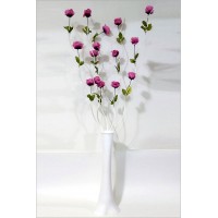 Sadece Uzun 15 Adet Pembe Güllü Yapraklı Dalgalı Burgulu Helisel 160 cm Gerçek Ahşap Krem Beyaz Dal