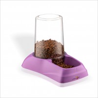 Büyük 3 Lt. Şeffaf Hazneli Otomatik Kendi Dolduran Boşaltan Kedi Maması Kabı Kutusu Haznesi Tabağı