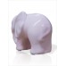 Parlak Yüzeyli Kauçuk Pabuçlu 12 cm Seramik Pembe Fil Tv Yanı Sehpa Etajer Ünite Üstü Aksesuar Biblo